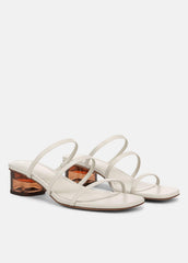Palm Springs Leather Heeled Sandal in Shoes - WHITE STONE | VINCE Sale