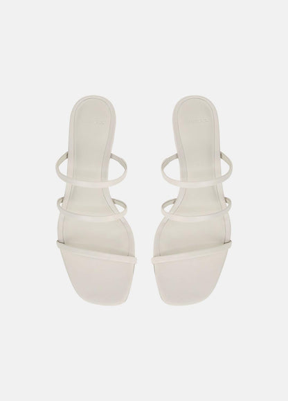 Palm Springs Leather Heeled Sandal in Shoes - WHITE STONE | VINCE Sale