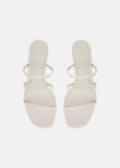 Palm Springs Leather Heeled Sandal in Shoes - WHITE STONE | VINCE Sale