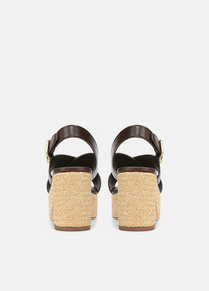 Clementina Leather Platform Sandal in Shoes - CACAO BROWN | VINCE Sale