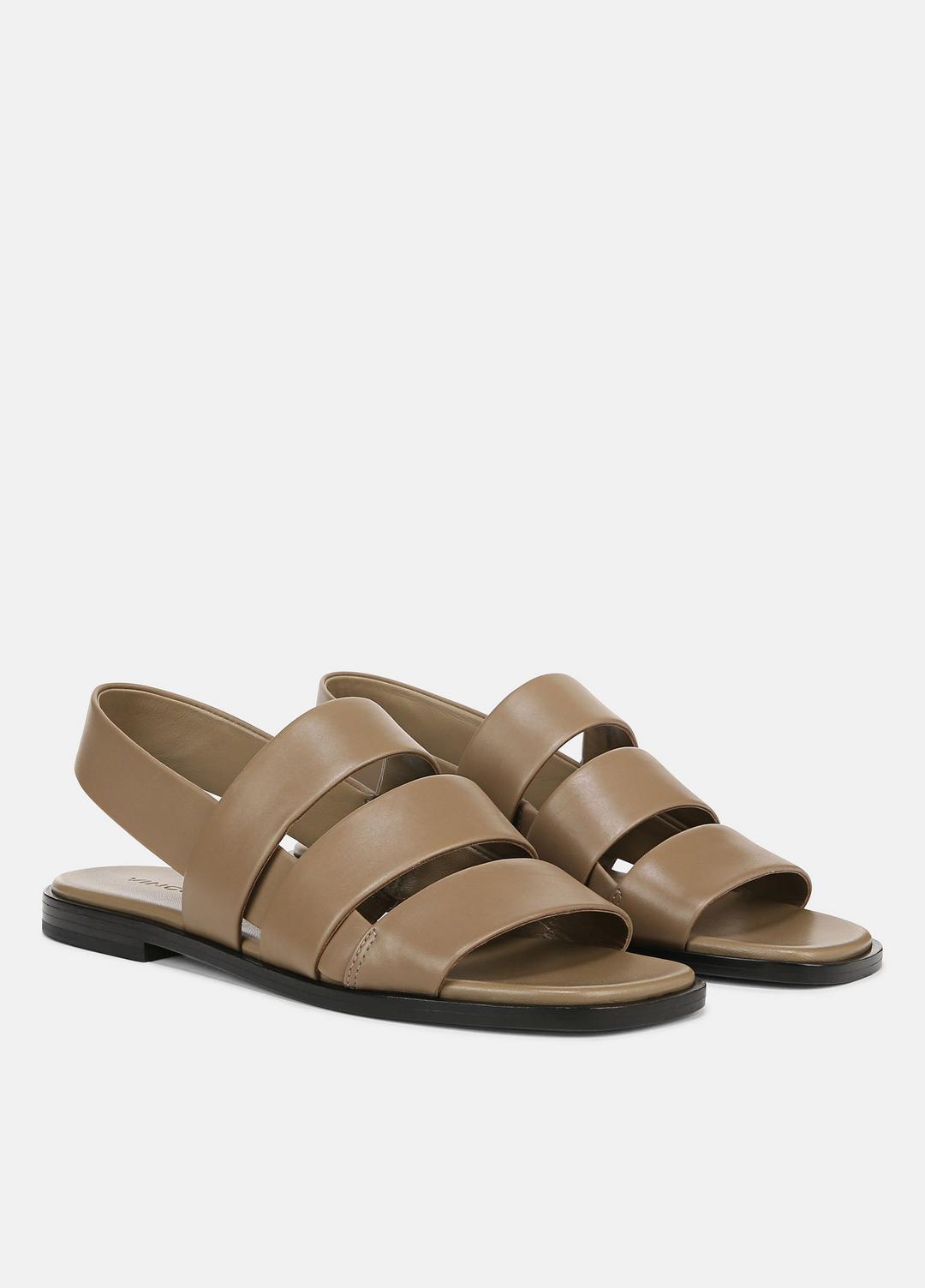 Mazie Leather Slingback Sandal in Shoes - SAND SHELL | VINCE Sale