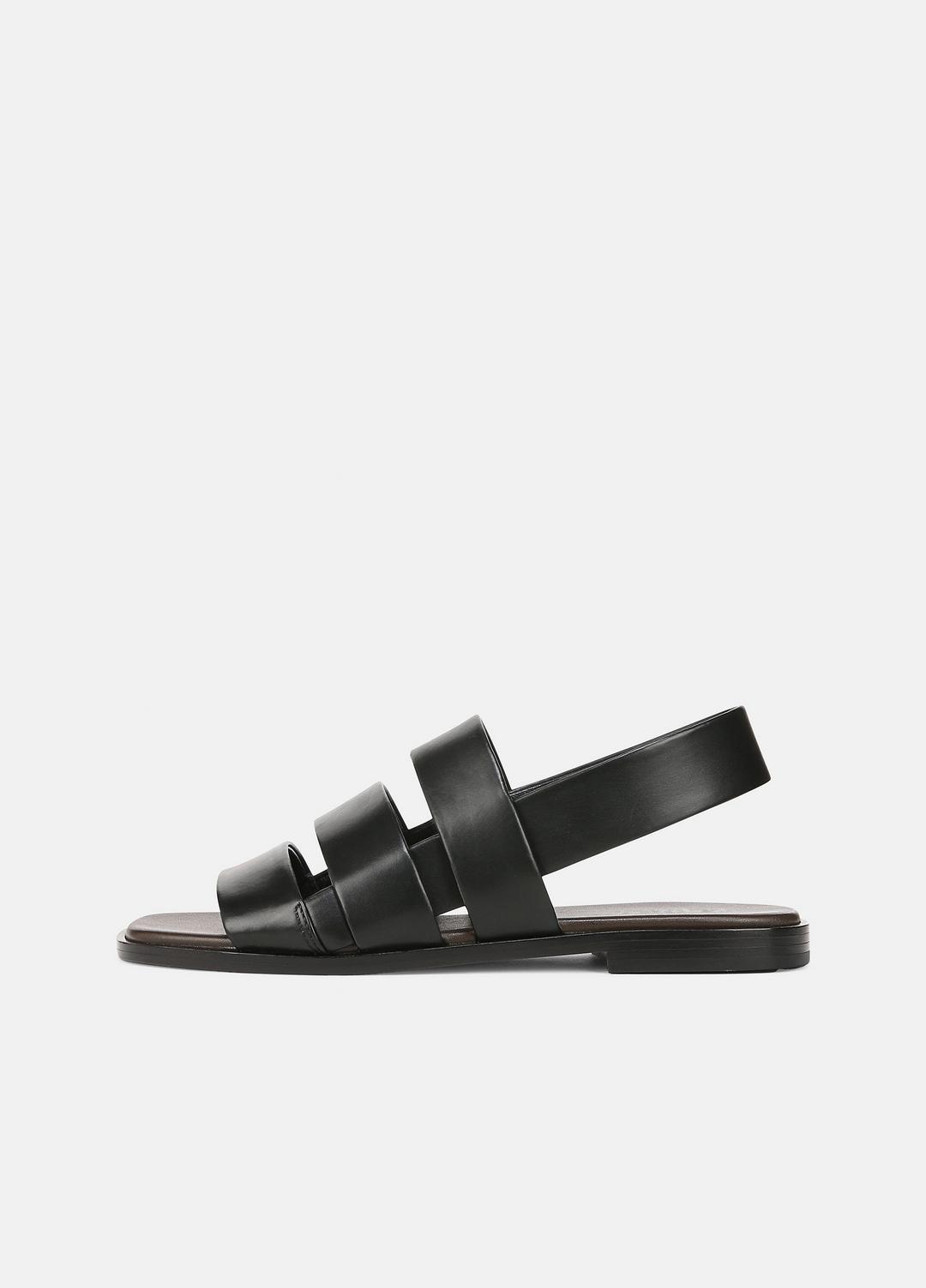 Mazie Leather Slingback Sandal in Shoes - BLACK | VINCE Sale