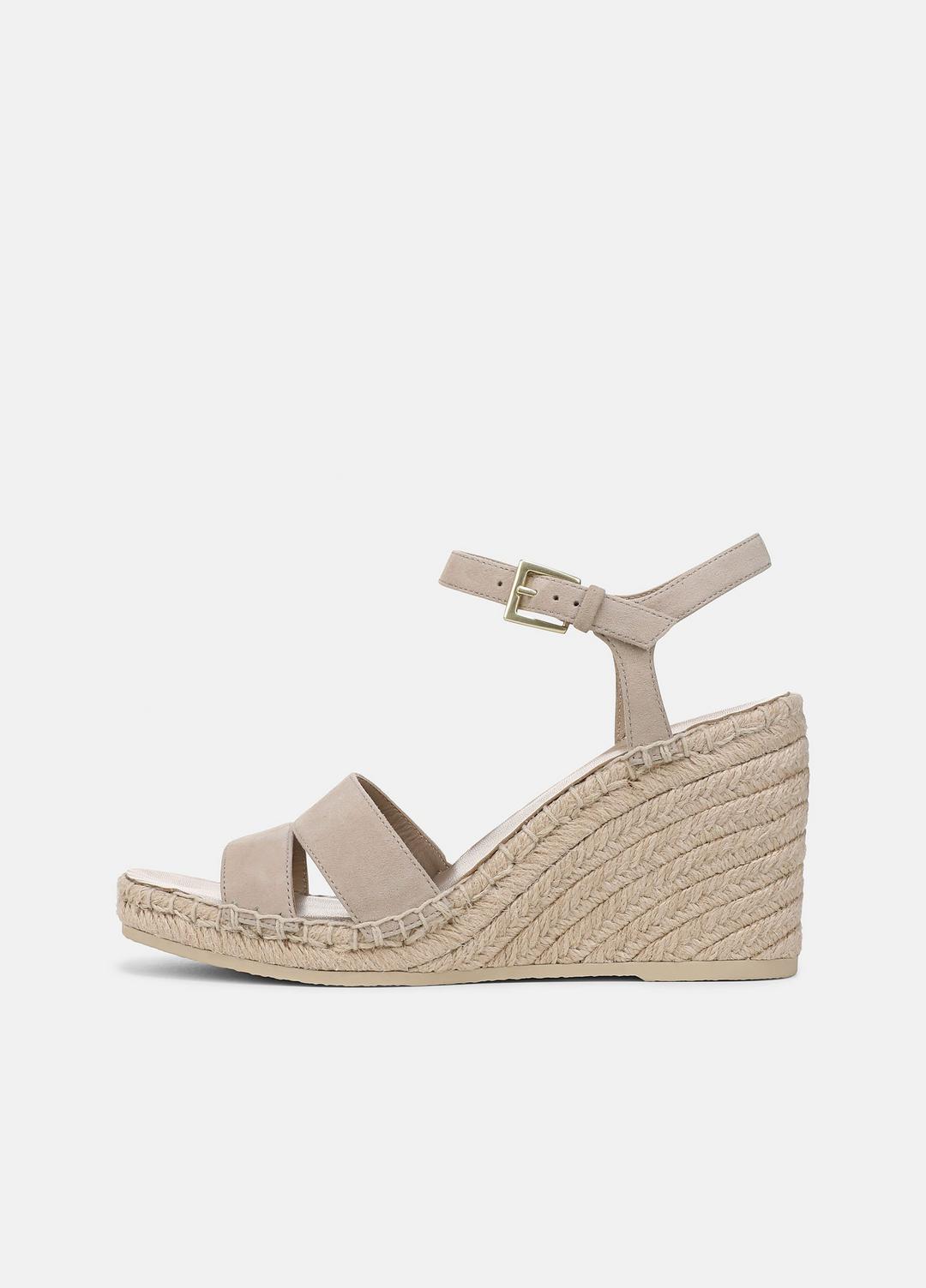 Gwen Suede Espadrille Wedge Sandals in Shoes - TAUPE CLAY | VINCE Sale