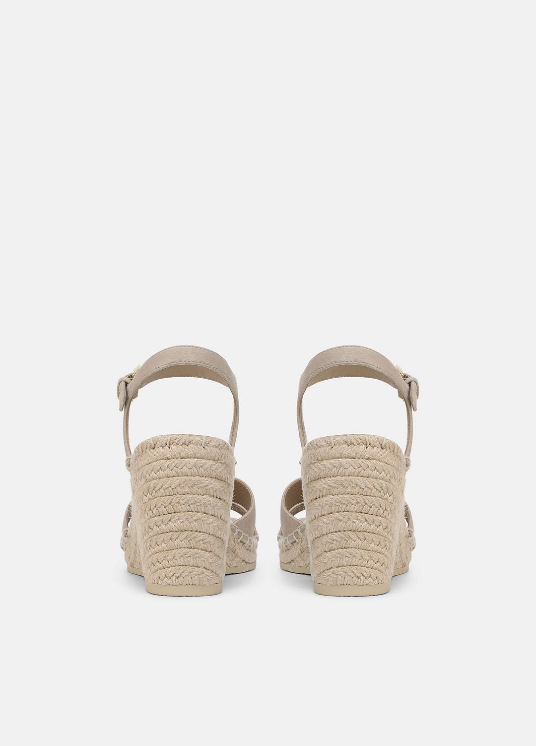 Gwen Suede Espadrille Wedge Sandals in Shoes - TAUPE CLAY | VINCE Sale