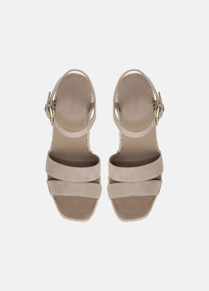 Gwen Suede Espadrille Wedge Sandals in Shoes - TAUPE CLAY | VINCE Sale