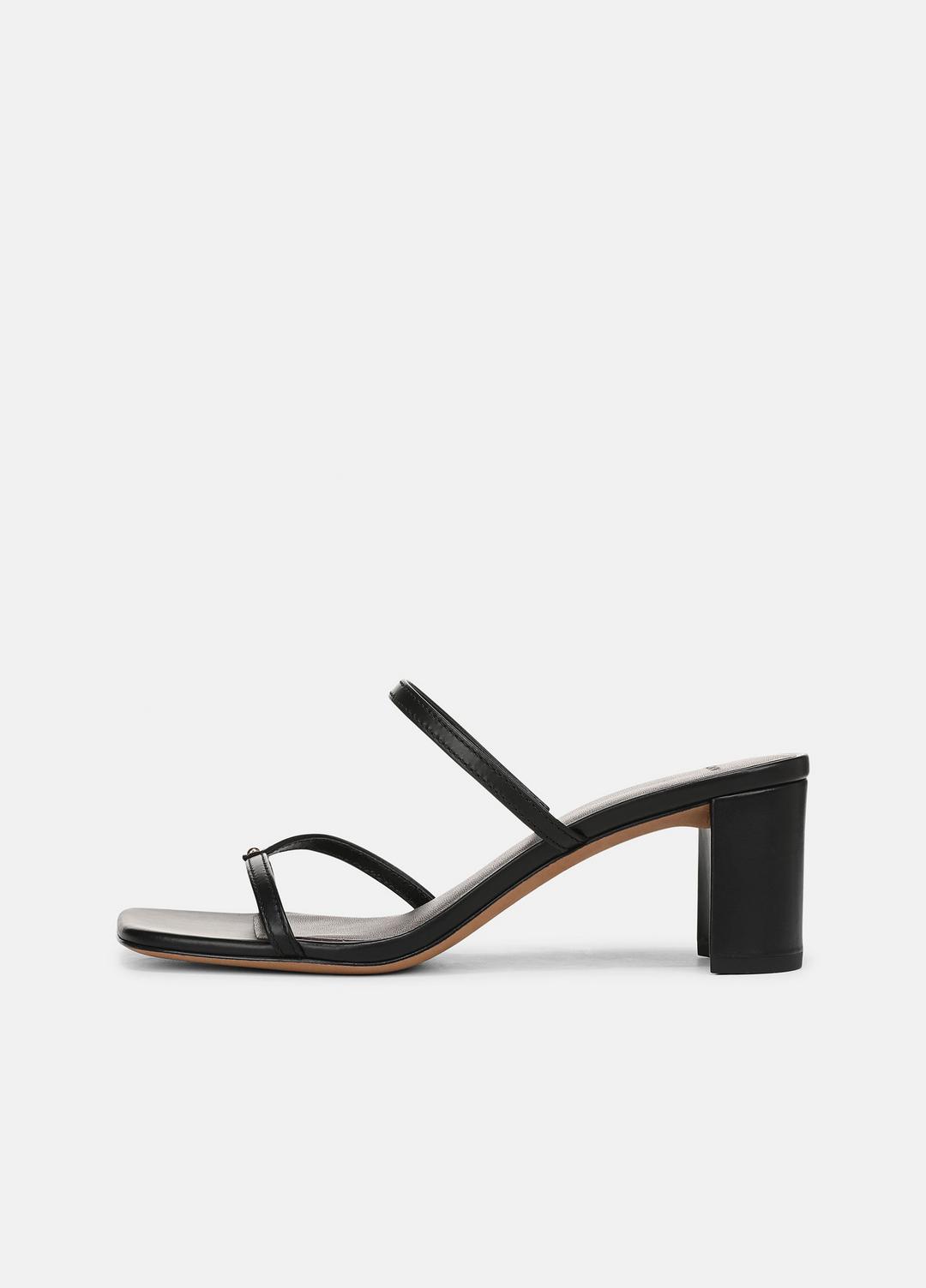Ona Leather Heeled Sandal in Shoes - BLACK | VINCE Sale
