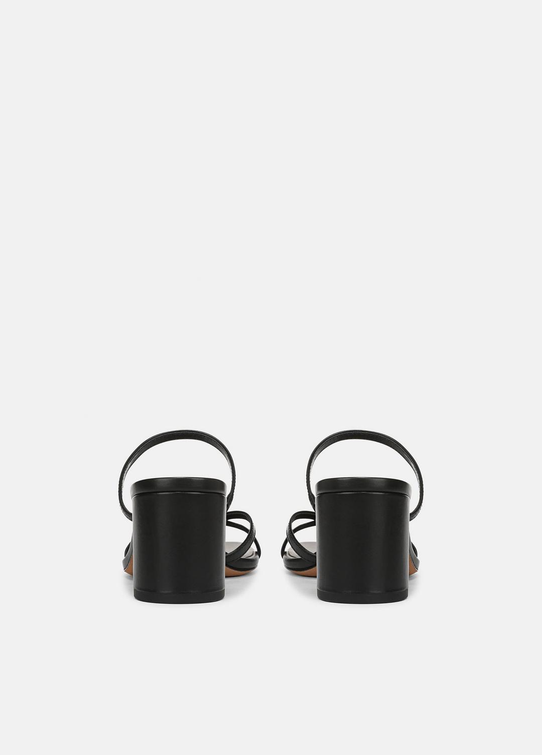 Ona Leather Heeled Sandal in Shoes - BLACK | VINCE Sale