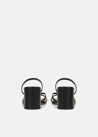 Ona Leather Heeled Sandal in Shoes - BLACK | VINCE Sale