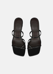 Ona Leather Heeled Sandal in Shoes - BLACK | VINCE Sale