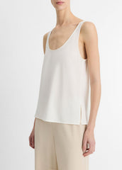 Classic Stretch-Silk Bias Tank in Shirts & Tees - OFF WHITE | VINCE Sale