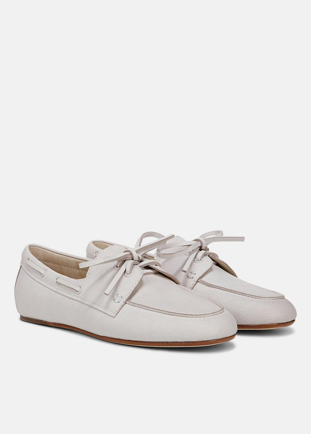 Marin Leather Lace-Up Loafer in Shoes - WHITE/SABBIA | VINCE Sale
