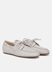 Marin Leather Lace-Up Loafer in Shoes - WHITE/SABBIA | VINCE Sale