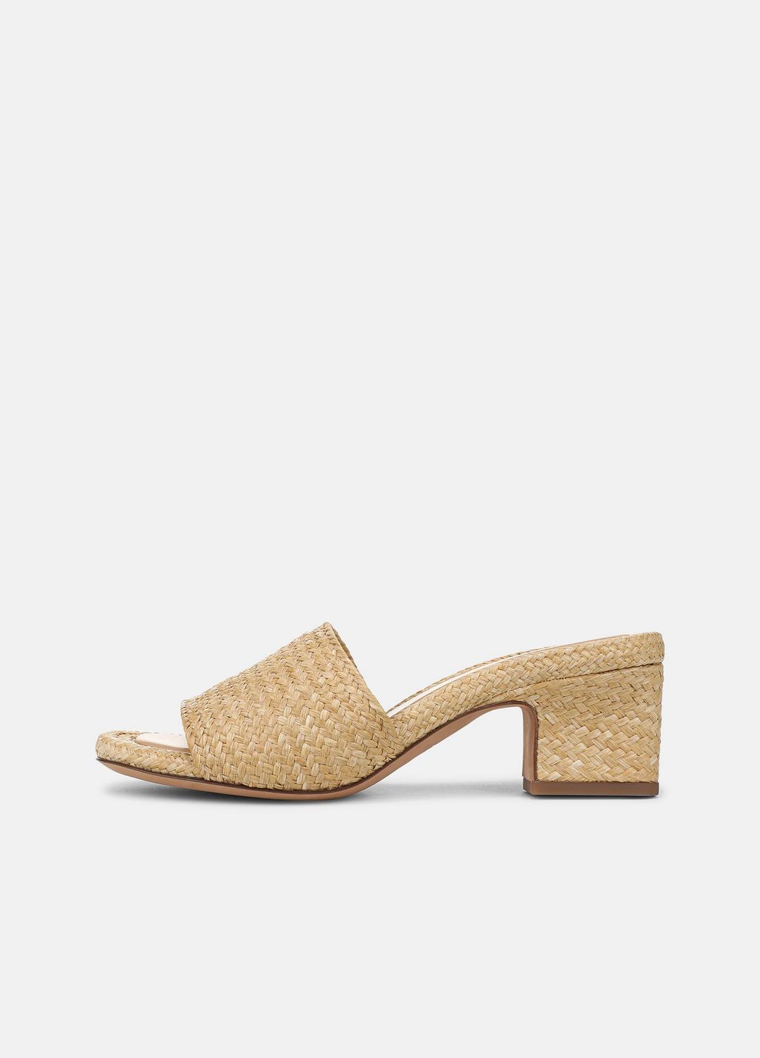 Ariana Raffia Heeled Sandal in Shoes - TOASTED WHEAT | VINCE Sale
