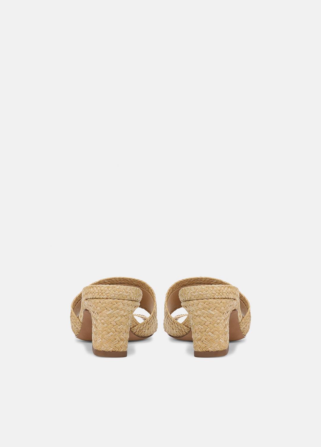 Ariana Raffia Heeled Sandal in Shoes - TOASTED WHEAT | VINCE Sale