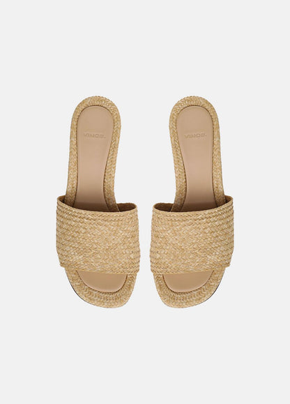 Ariana Raffia Heeled Sandal in Shoes - TOASTED WHEAT | VINCE Sale