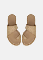 Lukas Raffia Sandal in Shoes - TOASTED WHEAT | VINCE Sale