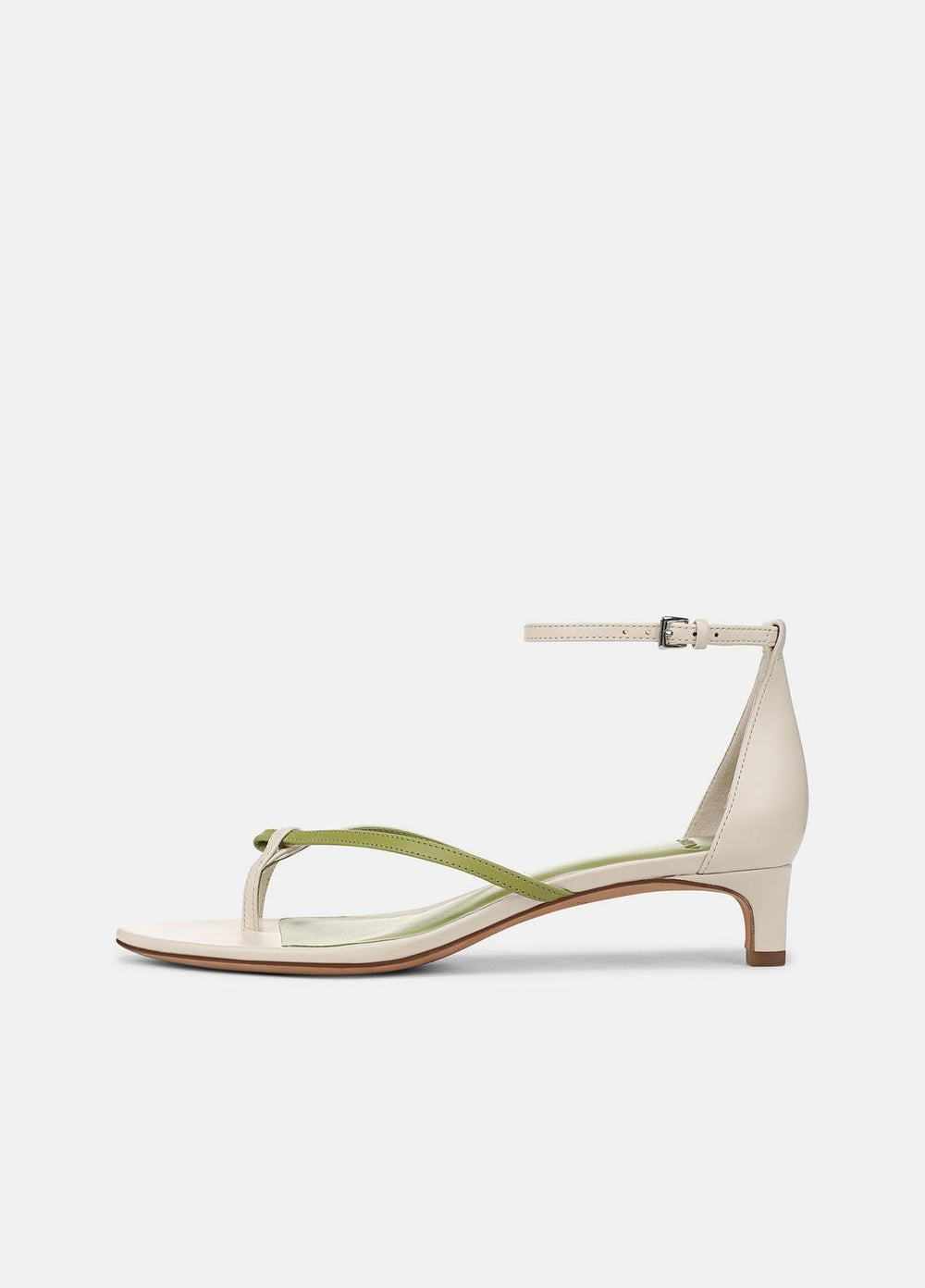 Siri Leather Heeled Sandal in Shoes - FLAX/HERBARIA | VINCE Sale