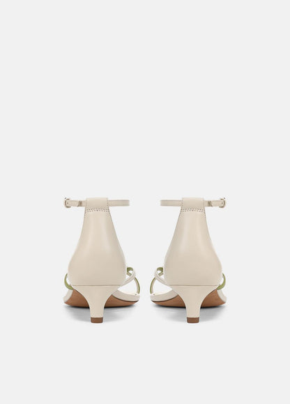 Siri Leather Heeled Sandal in Shoes - FLAX/HERBARIA | VINCE Sale