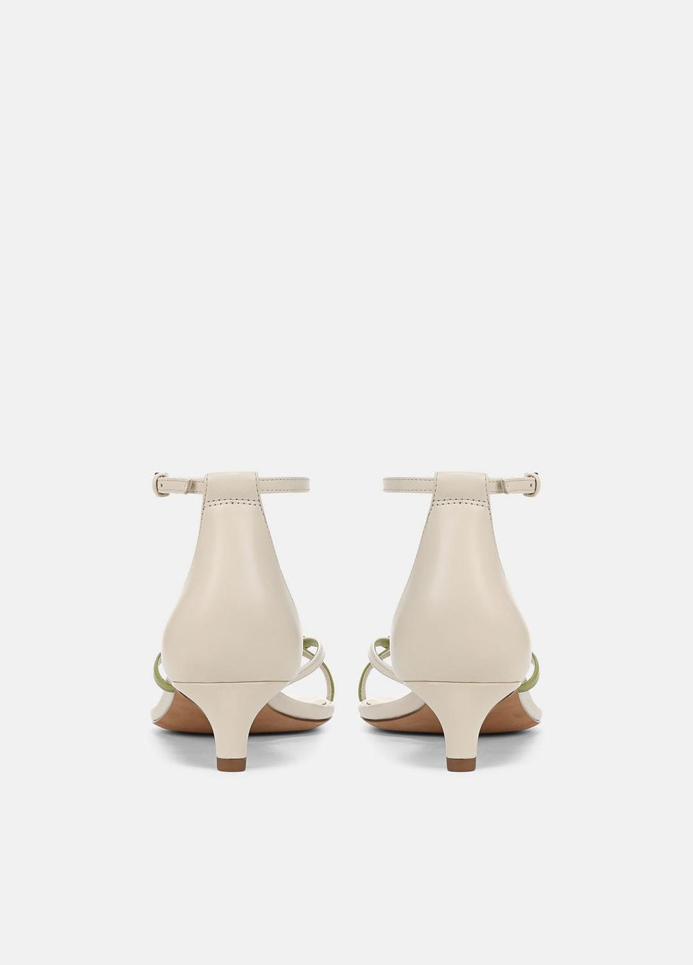 Siri Leather Heeled Sandal in Shoes - FLAX/HERBARIA | VINCE Sale