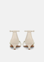 Siri Leather Heeled Sandal in Shoes - FLAX/HERBARIA | VINCE Sale