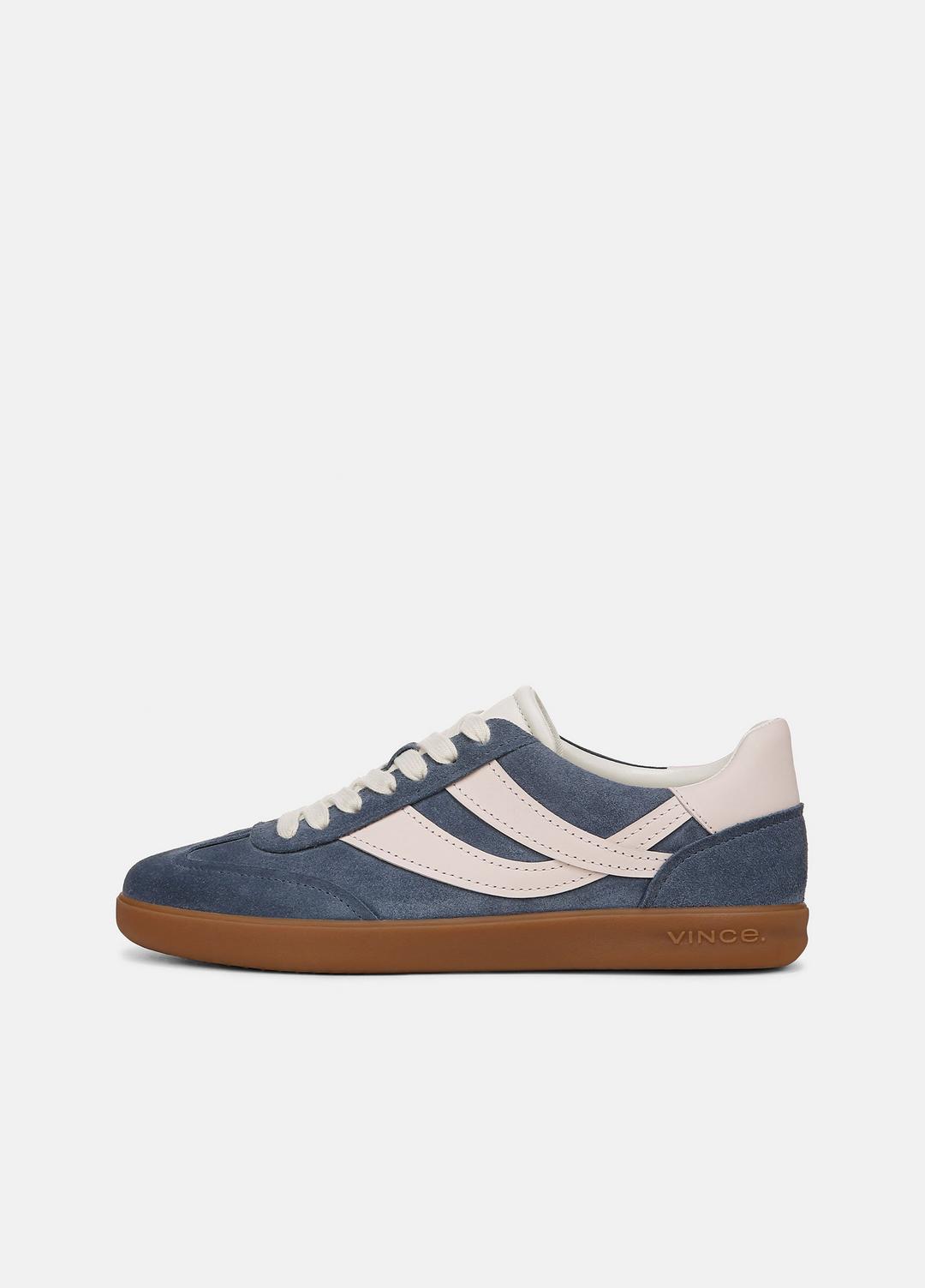 Oasis Suede & Leather Sneaker in Shoes - HUNTINGTON BLUE/POWDER PINK | VINCE Sale