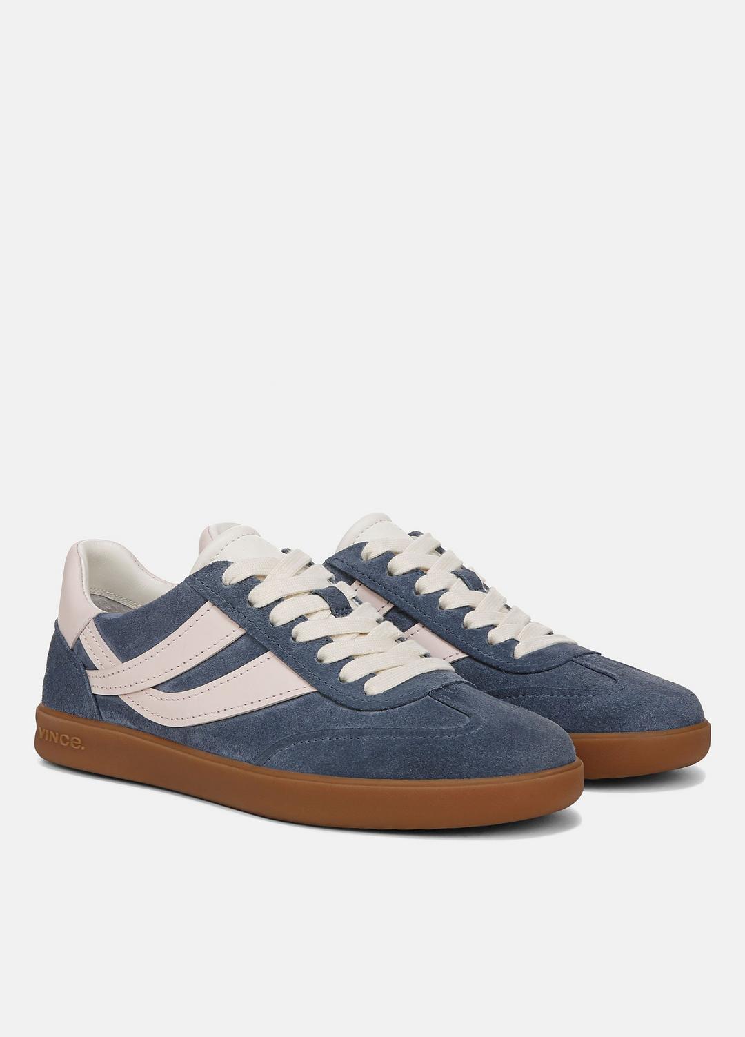 Oasis Suede & Leather Sneaker in Shoes - HUNTINGTON BLUE/POWDER PINK | VINCE Sale