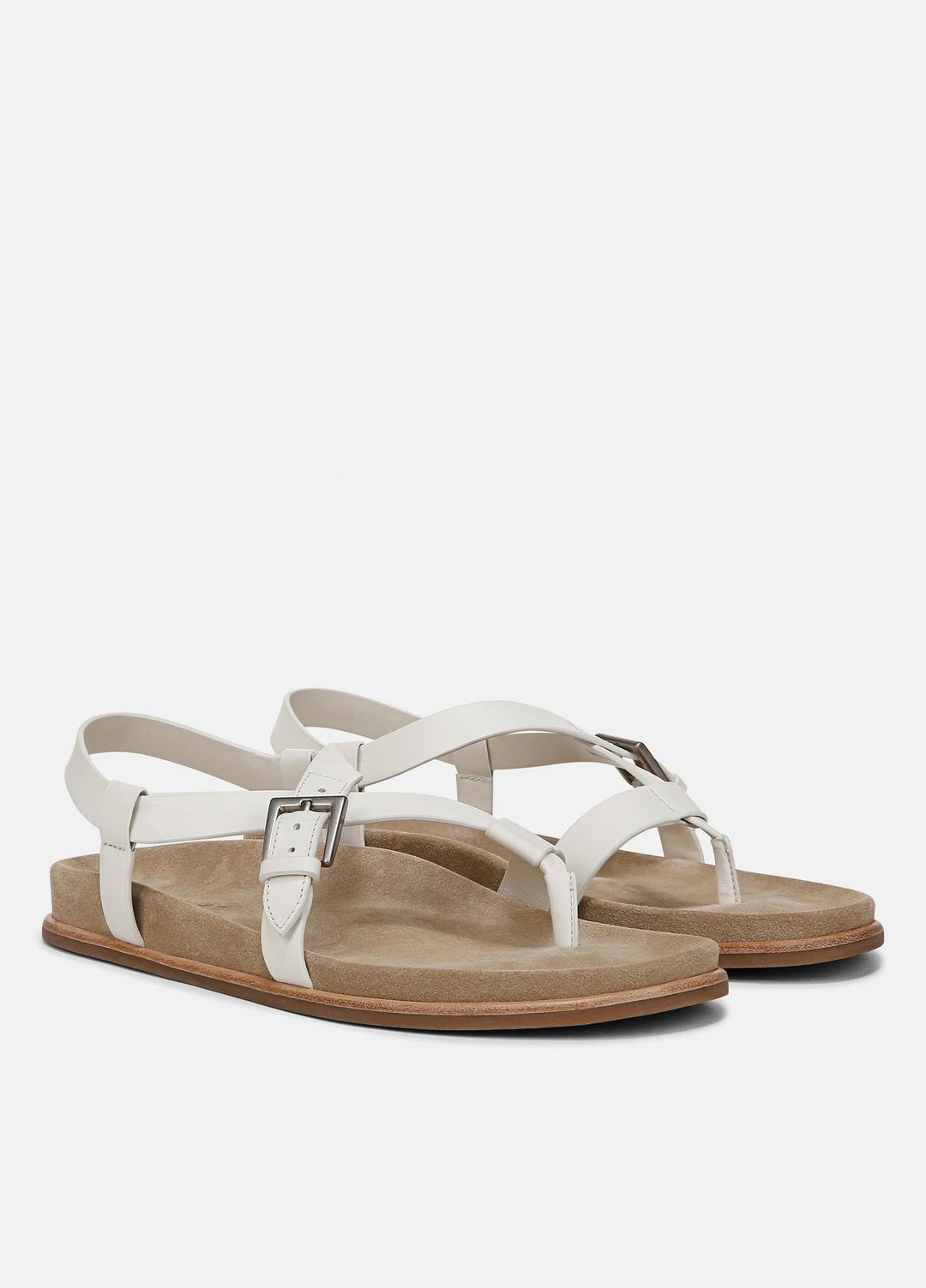 Franca Leather Sandal in Shoes - MILK | VINCE Sale
