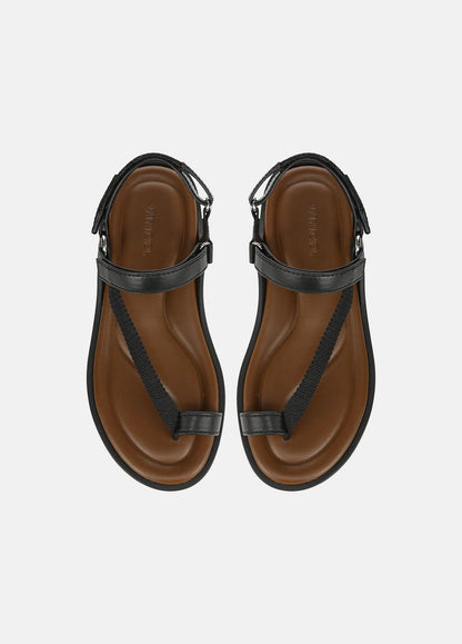 Summer Leather & Canvas Sandal in Shoes - BLACK | VINCE Sale