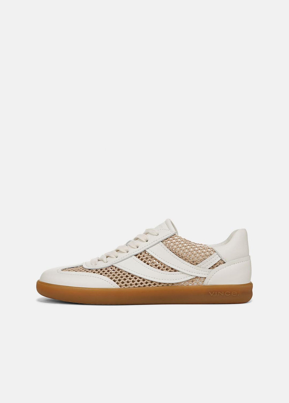 Oasis Netting & Leather Sneaker in Shoes - MILK/MACADEMIA | VINCE Sale