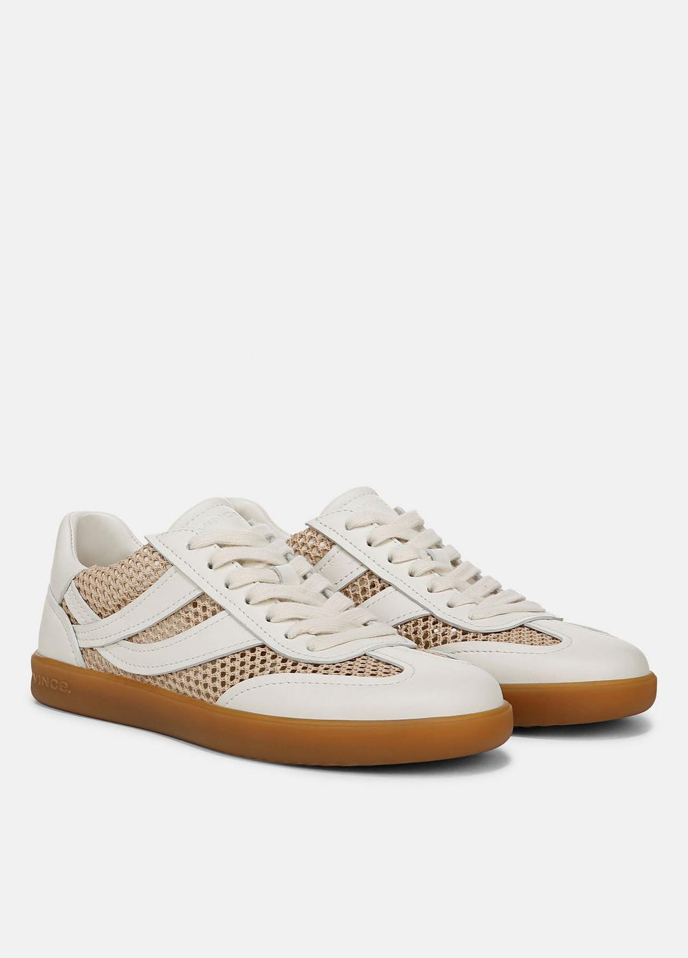 Oasis Netting & Leather Sneaker in Shoes - MILK/MACADEMIA | VINCE Sale