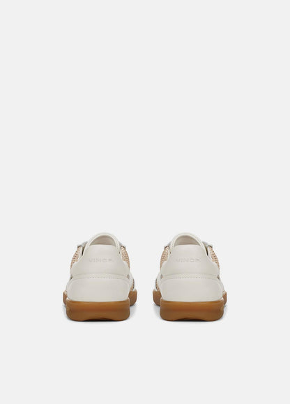 Oasis Netting & Leather Sneaker in Shoes - MILK/MACADEMIA | VINCE Sale