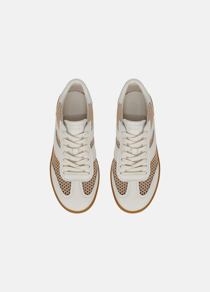 Oasis Netting & Leather Sneaker in Shoes - MILK/MACADEMIA | VINCE Sale