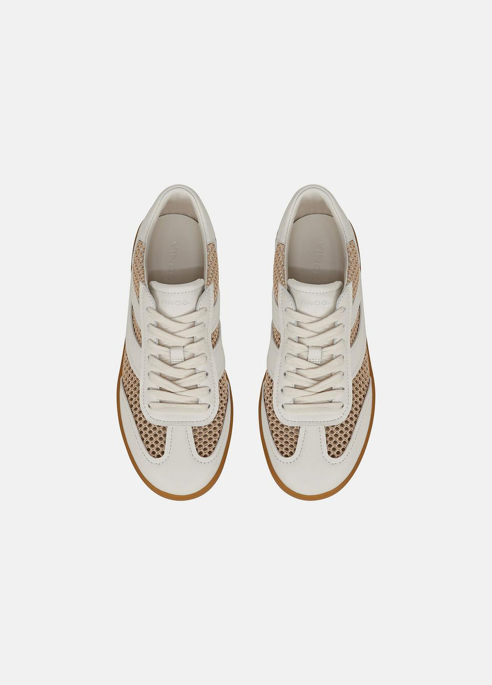 Oasis Netting & Leather Sneaker in Shoes - MILK/MACADEMIA | VINCE Sale