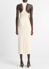 Ribbed Cotton-Blend Midi Skirt in Dresses & Skirts - OAT SHELL | VINCE Sale