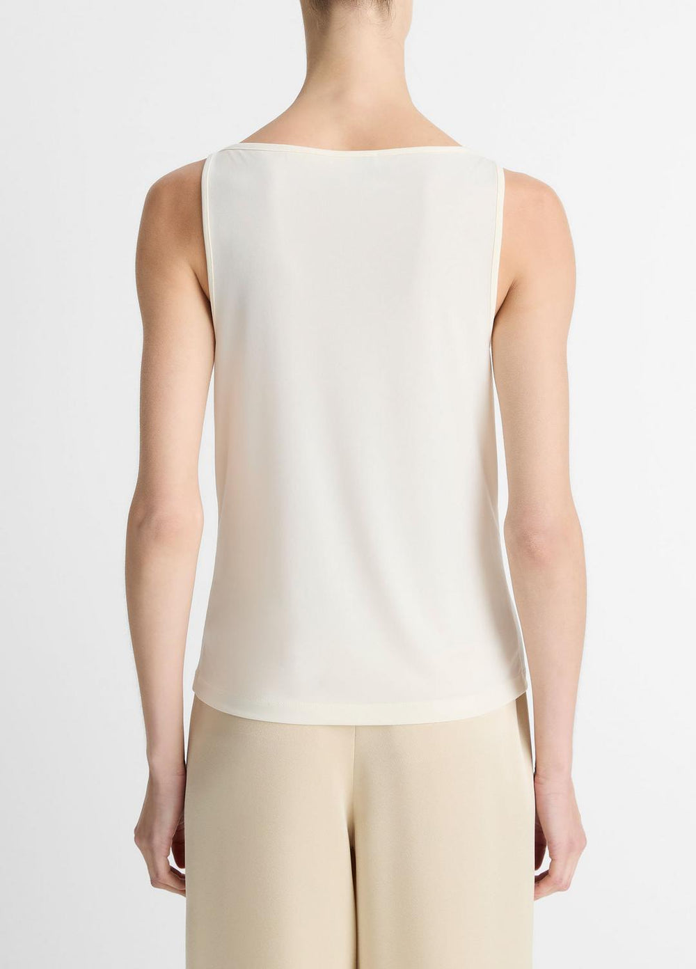 Matte Jersey Boat-Neck Tank in Shirts & Tees - IVORY | VINCE Sale