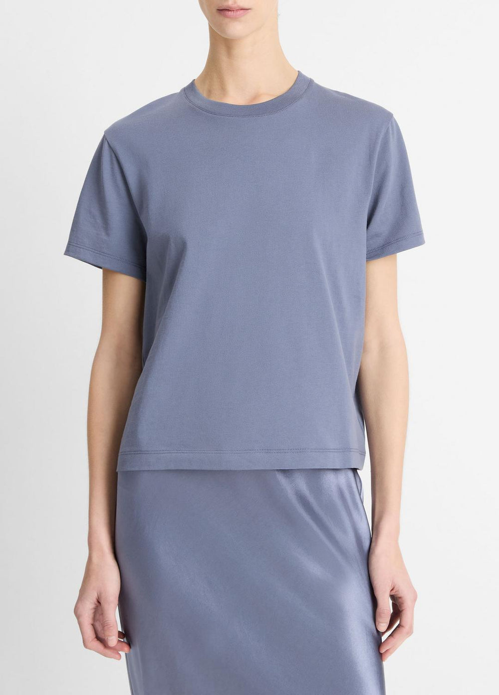 Pima Cotton Crew Neck T-Shirt in Shirts & Tees - MAUVE THISTLE | VINCE Sale