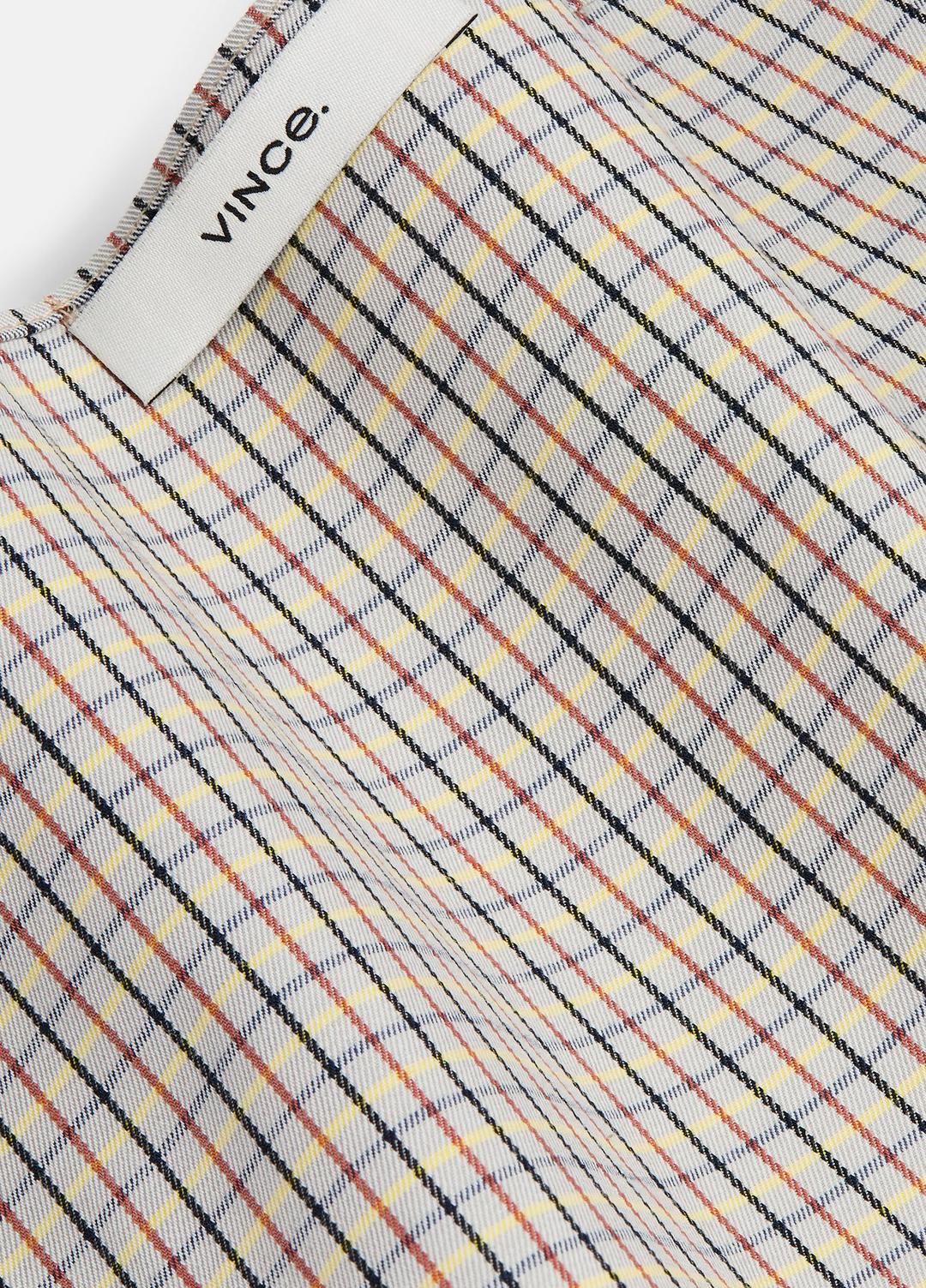 Gardener's Check Cotton Headkerchief in Accessories - STONE/TAN | VINCE Sale