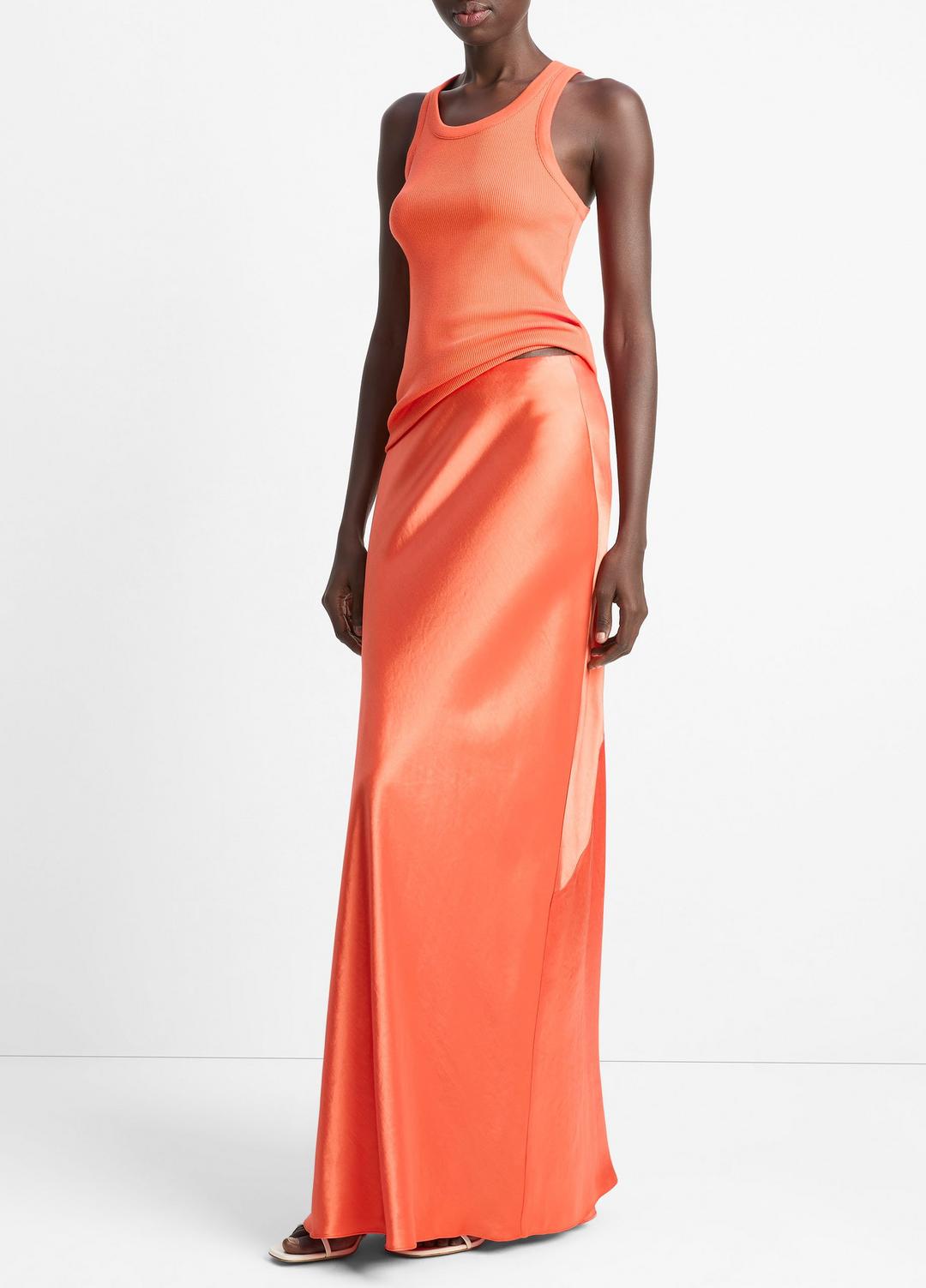 Satin Maxi Skirt in Dresses & Skirts - BURNT ORCHID | VINCE Sale