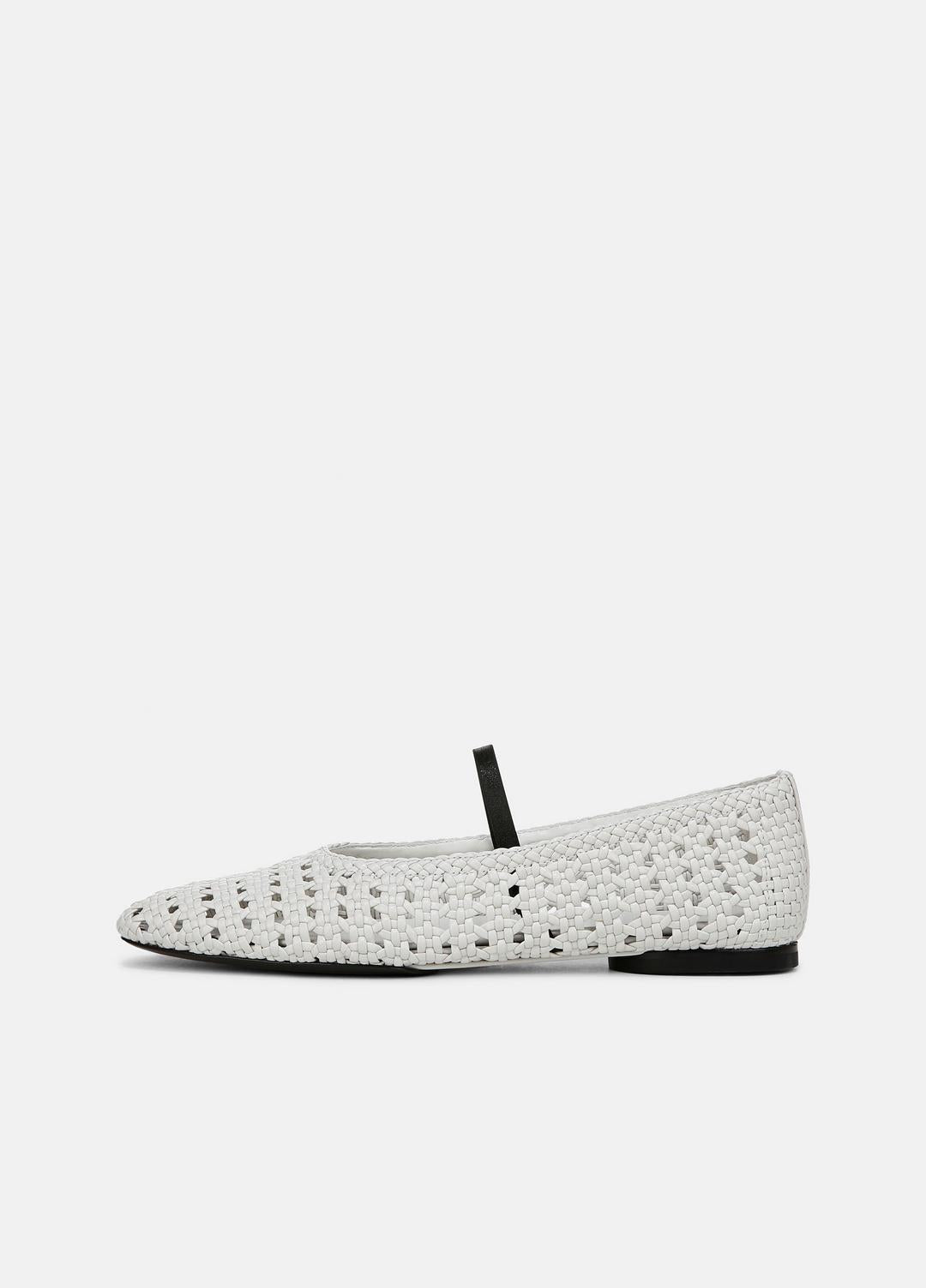 Vivian Leather Mary Jane Flat in Shoes - WHITE | VINCE Sale