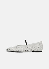 Vivian Leather Mary Jane Flat in Shoes - WHITE | VINCE Sale