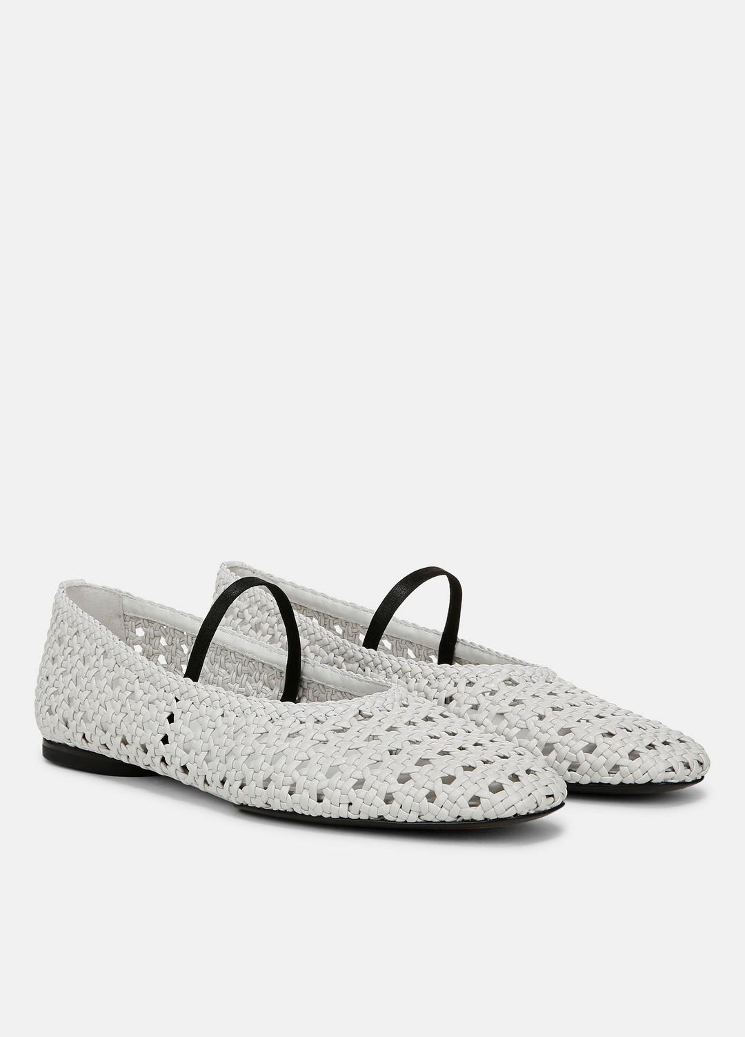 Vivian Leather Mary Jane Flat in Shoes - WHITE | VINCE Sale