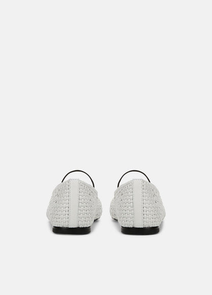 Vivian Leather Mary Jane Flat in Shoes - WHITE | VINCE Sale