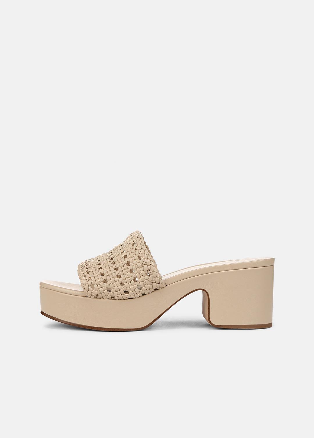 Margo Woven Leather Platform Sandal in Shoes - BIRCH SAND | VINCE Sale