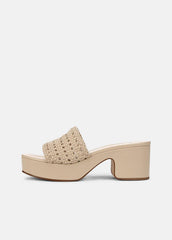 Margo Woven Leather Platform Sandal in Shoes - BIRCH SAND | VINCE Sale