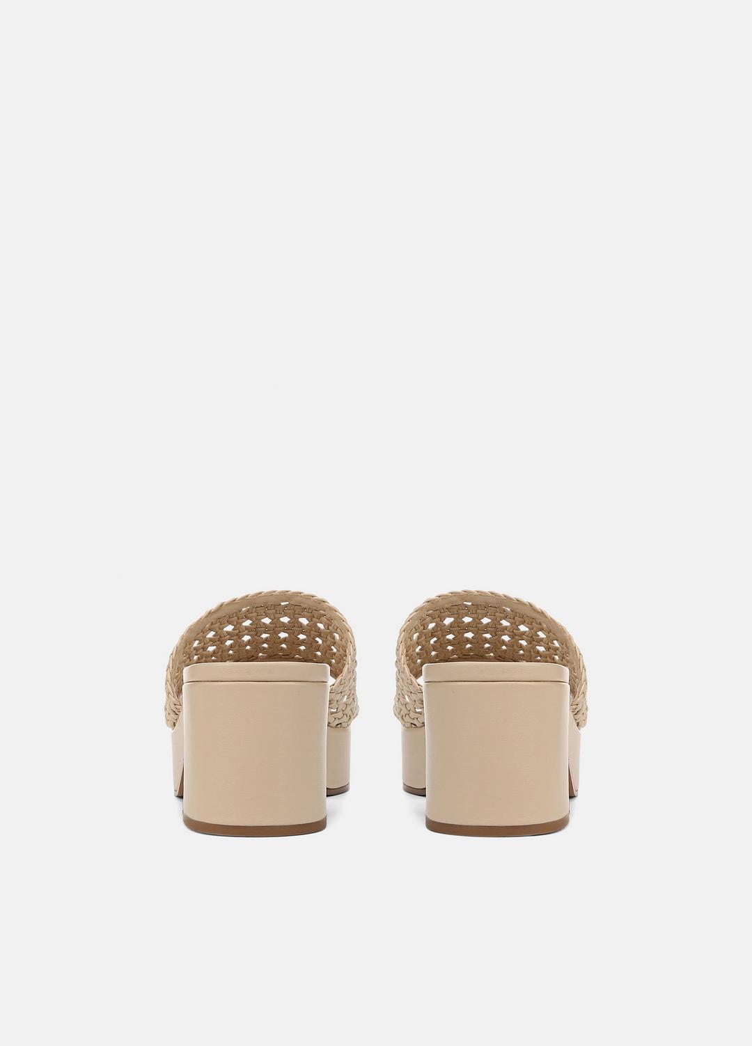 Margo Woven Leather Platform Sandal in Shoes - BIRCH SAND | VINCE Sale