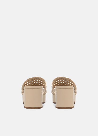 Margo Woven Leather Platform Sandal in Shoes - BIRCH SAND | VINCE Sale