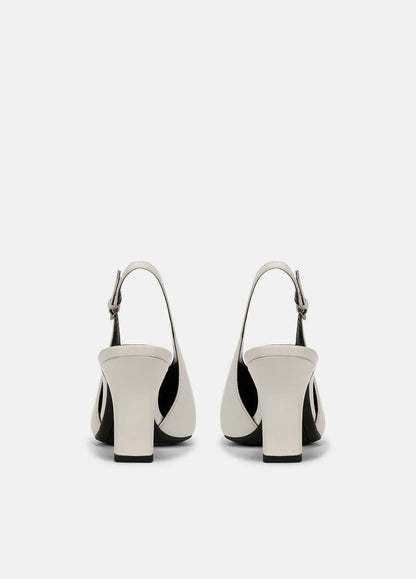 Devi Leather Slingback Pump in Shoes - MILK | VINCE Sale