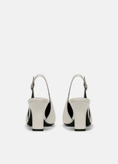 Devi Leather Slingback Pump in Shoes - MILK | VINCE Sale