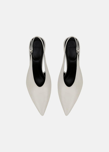 Devi Leather Slingback Pump in Shoes - MILK | VINCE Sale
