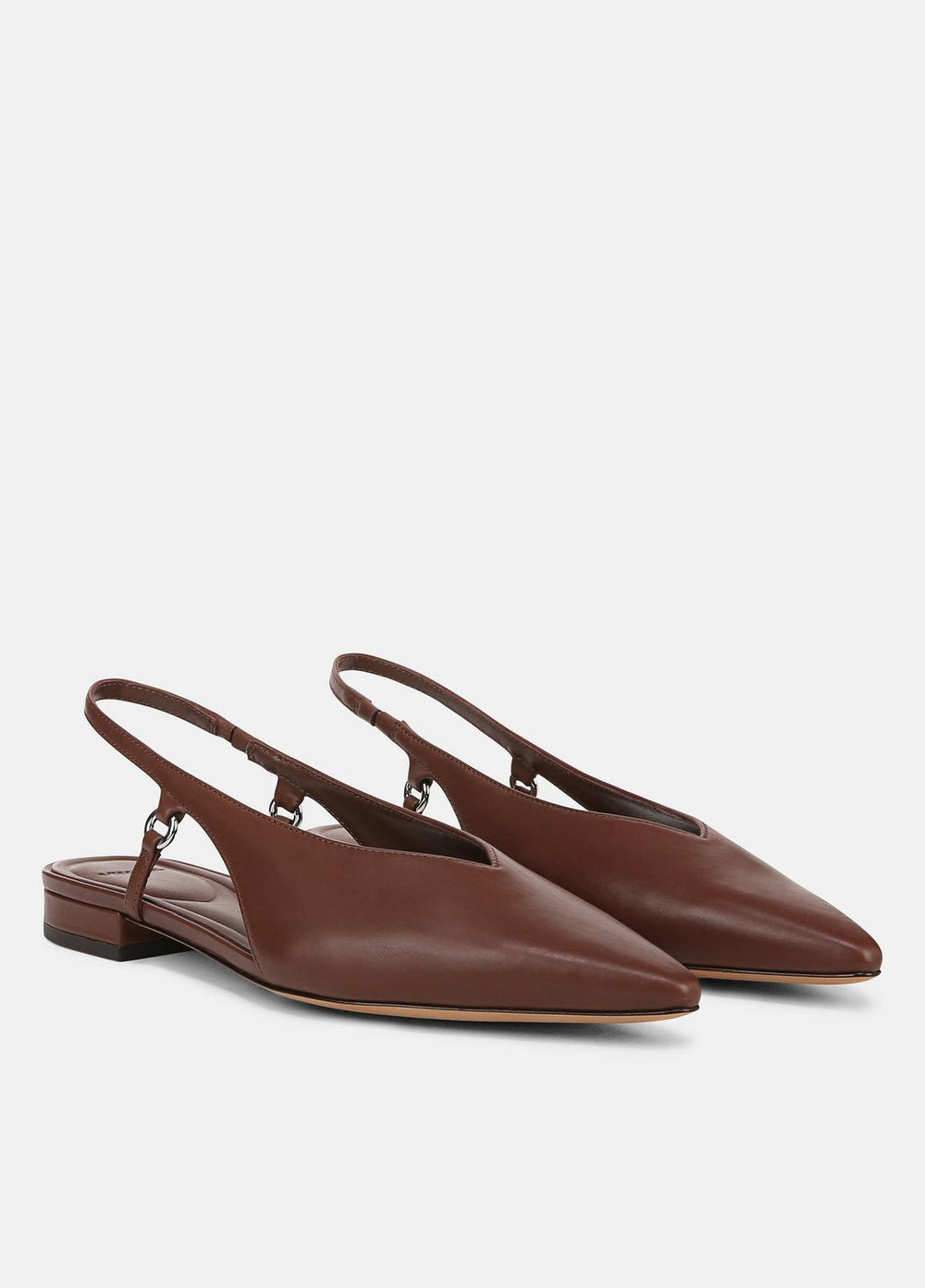 Ines Leather Slingback Flat in Shoes - COFFEE | VINCE Sale